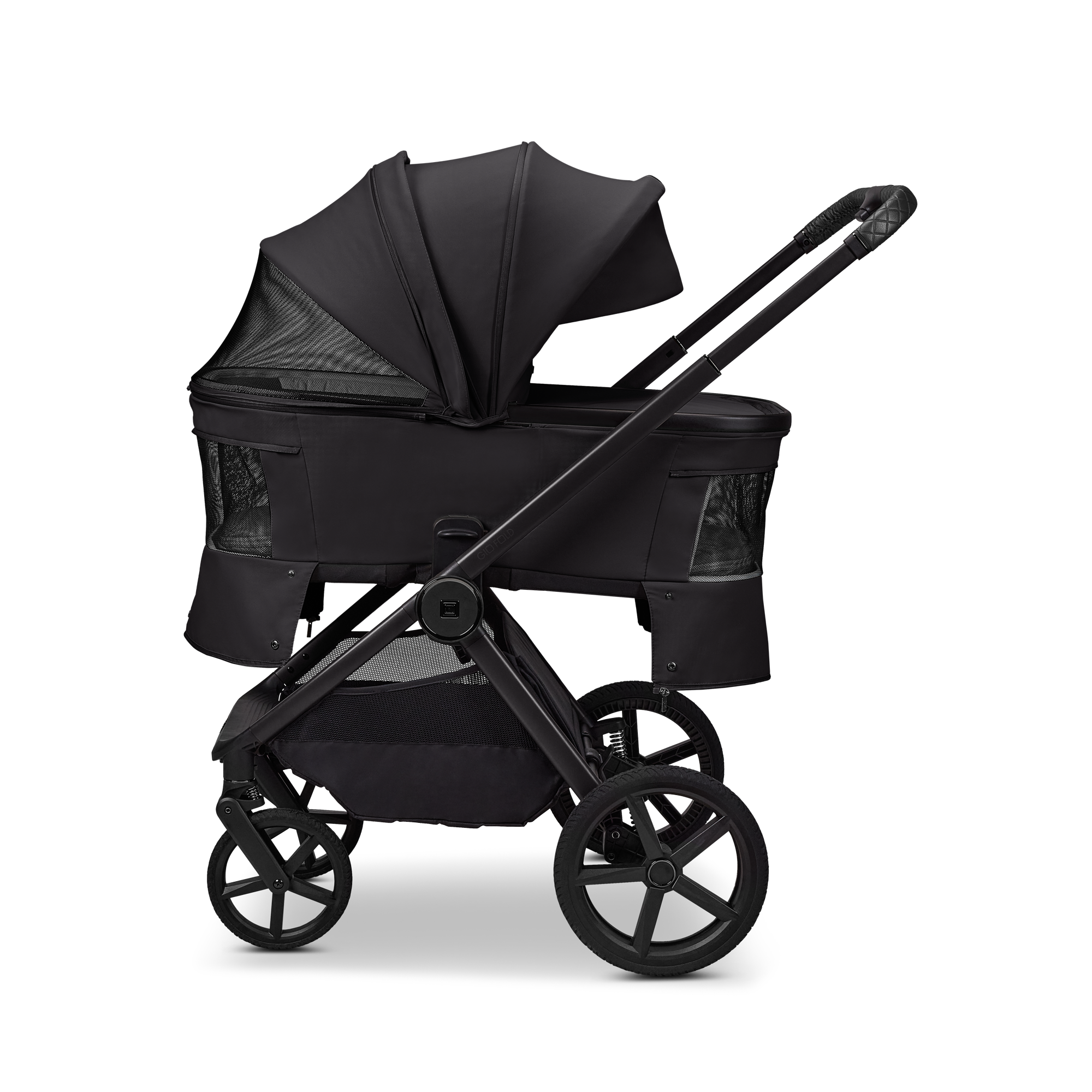 Moon GIO Fold Kombikinderwagen Onyx mit Lightweight-Rädern