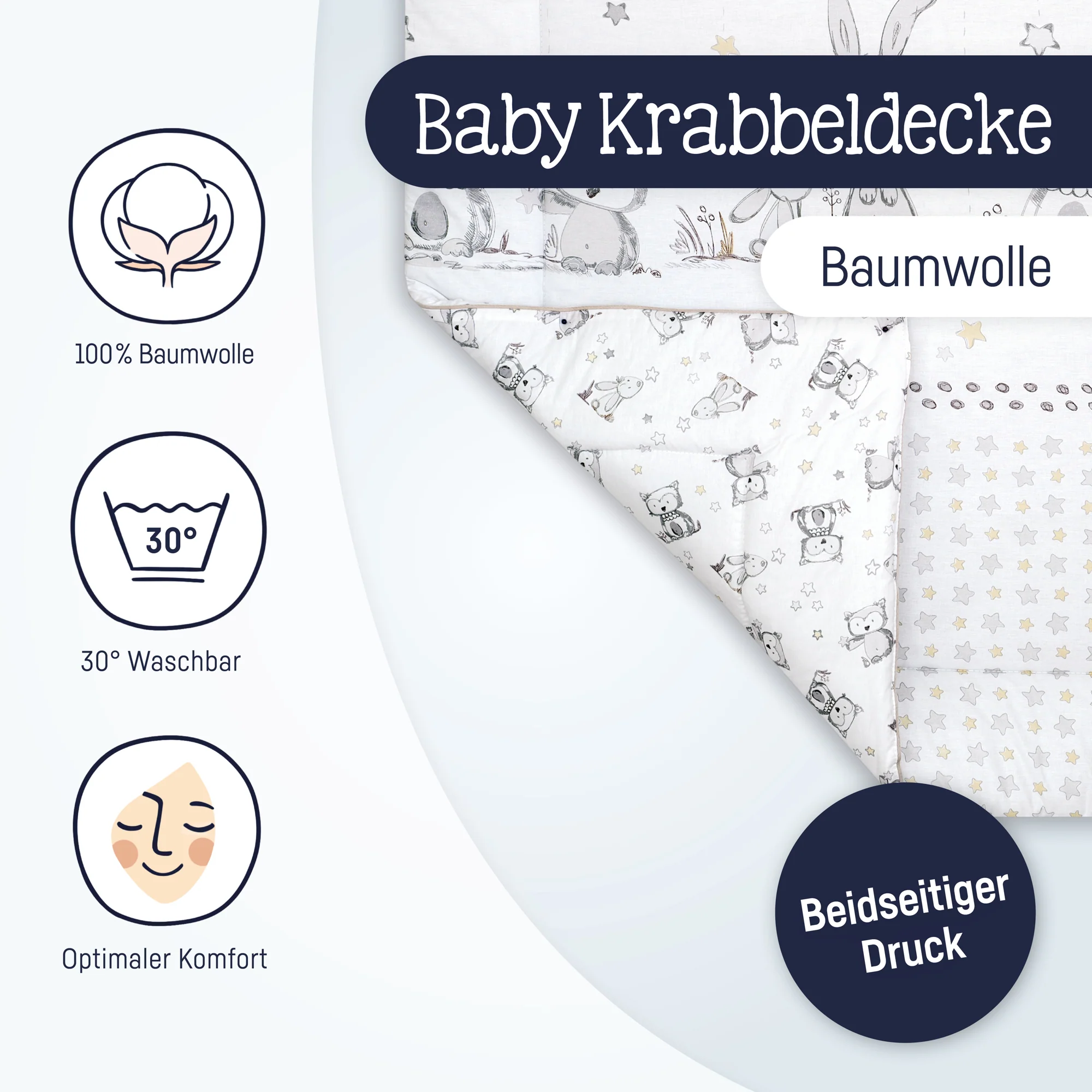 Zöllner Krabbeldecke Häschen und Eule Zöllner Krabbeldecke Häschen und Eule