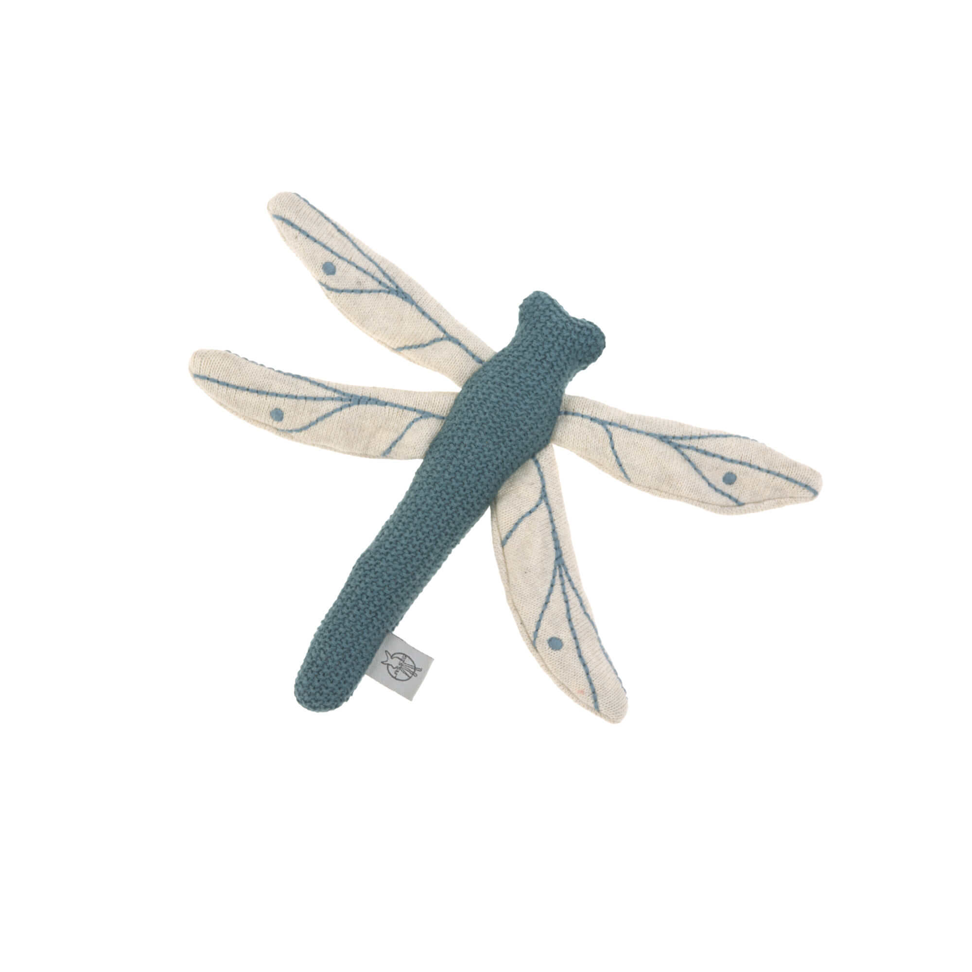 Lässig Kuscheltier mit Rassel & Knisterpapier - Knitted Toy Dragonfly blue Lässig Kuscheltier mit Rassel & Knisterpapier - Knitted Toy Dragonfly blue