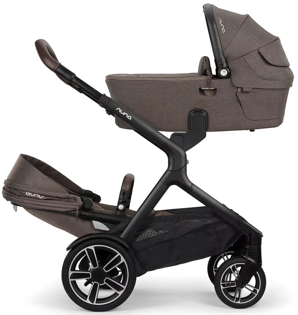 Nuna DEMI Next 4in1 Kinderwagen Set Chestnut inkl. Pipa Next Chestnut, Base Next und Riderboard