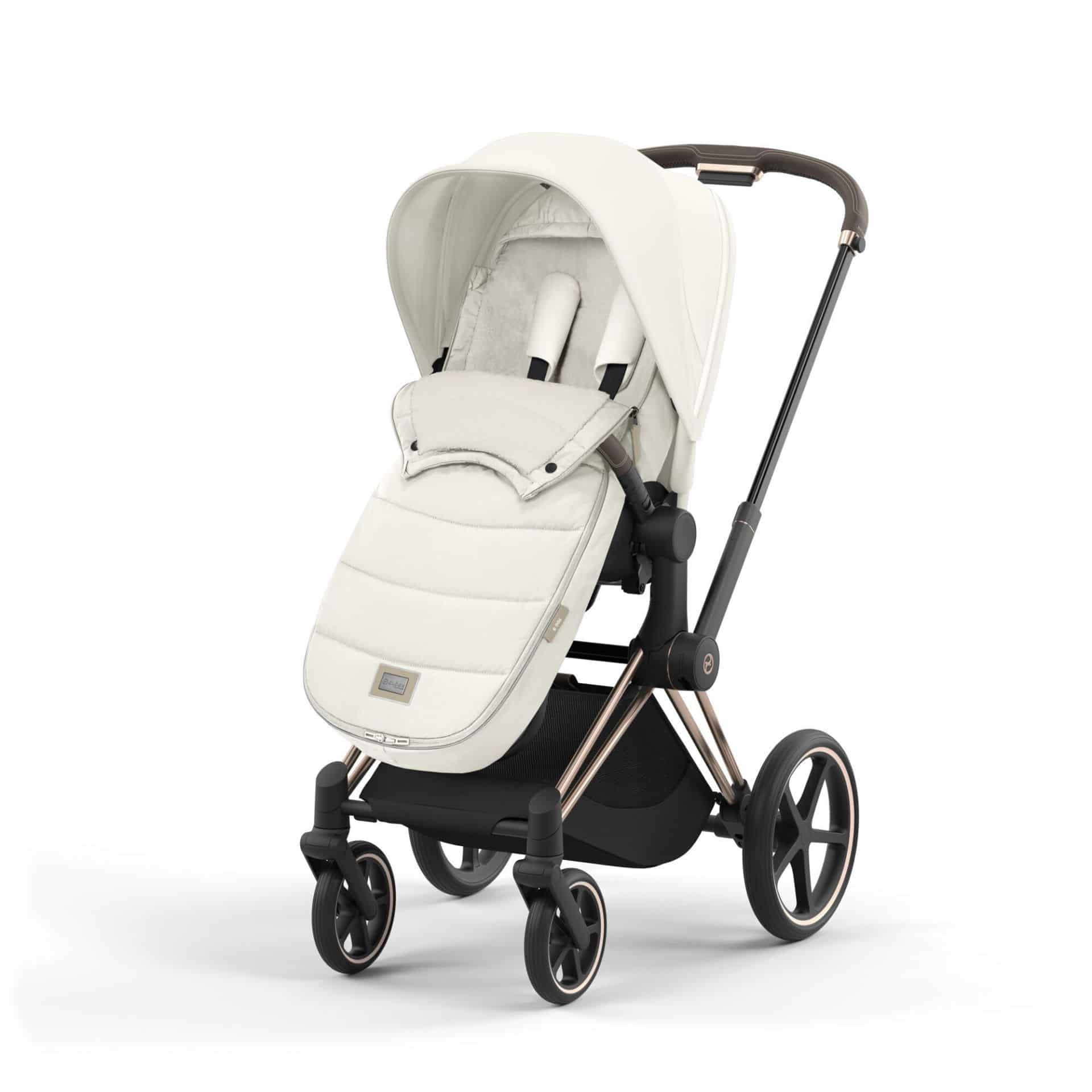 CYBEX PRIAM Kombikinderwagen Chrome Schwarz/Off White inkl. CYBEX Platinum Fußsack Off White CYBEX PRIAM Kombikinderwagen Chrome Schwarz/Off White inkl. CYBEX Platinum Fußsack Off White