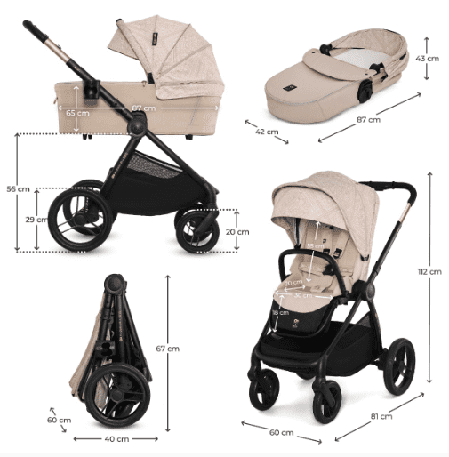 Kinderkraft x BIZUU Nea 2 Kombikinderwagen whisper dune