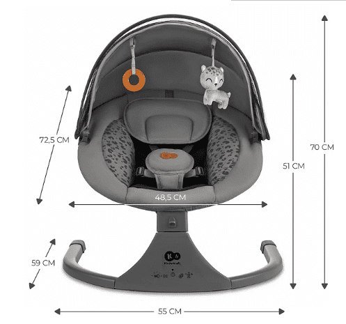 Kinderkraft 2in1 elektrische Babywippe LUMI 2 dunkelgrau Kinderkraft 2in1 elektrische Babywippe LUMI 2 dunkelgrau