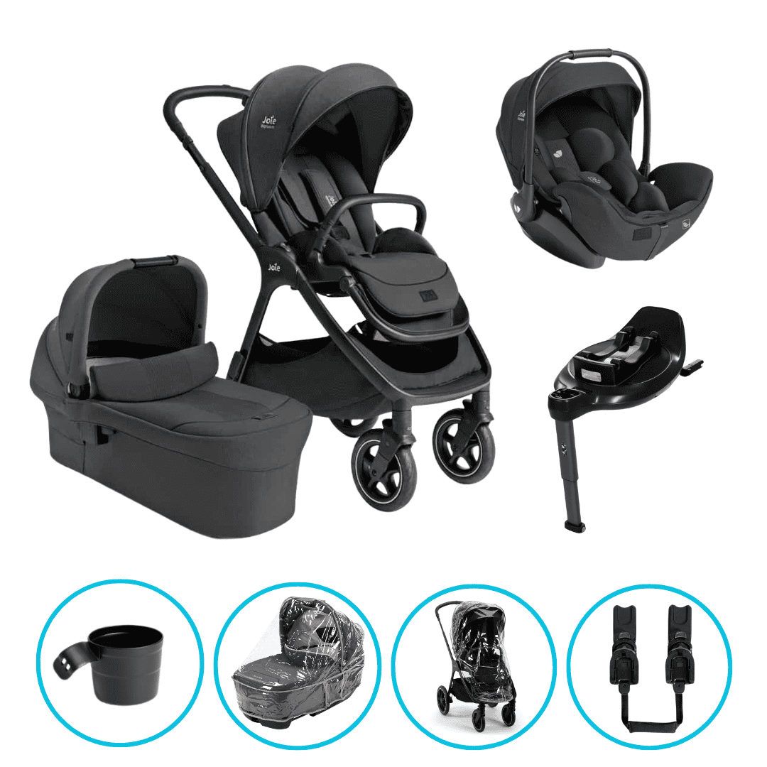 Joie Signature Finiti 8in1 Kinderwagen Set inkl. i-Level Pro Ebony + Base Encore