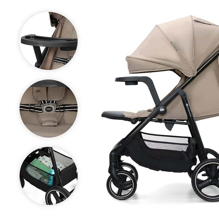 Kinderkraft Buggy TRIG 3 mit Tablett Beige