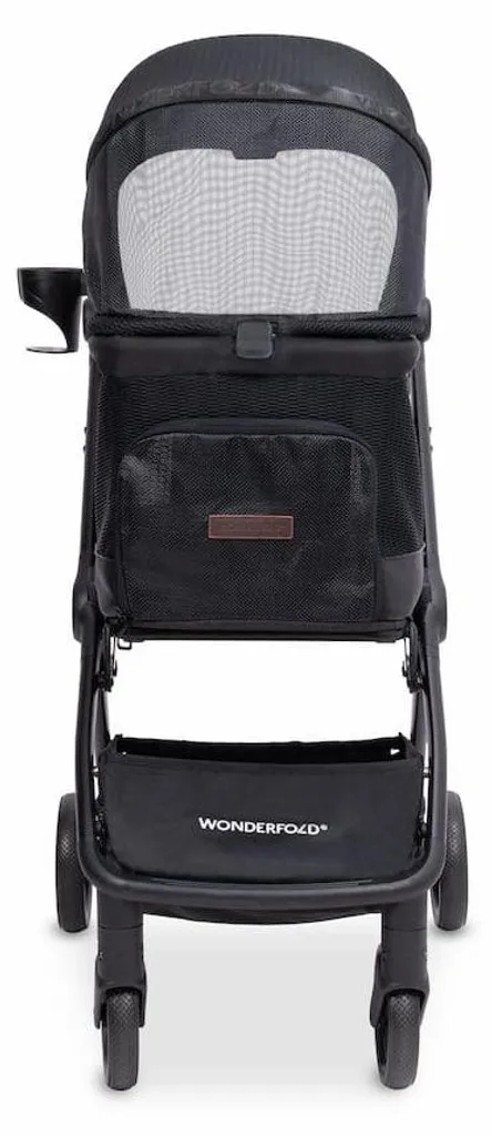 Wonderfold Bella-Haustier-Buggy Schwarz