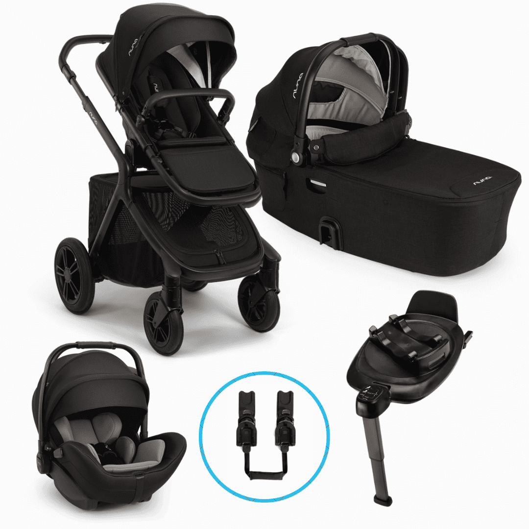 Nuna Demi Icon 5in1 Kinderwagen-Set Caviar inkl. Arra flex Caviar und Base next