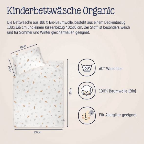 Julius Zöllner Bettwäsche Organic 100x135/40x60 - Night & Day Julius Zöllner Bettwäsche Organic 100x135/40x60 - Night & Day