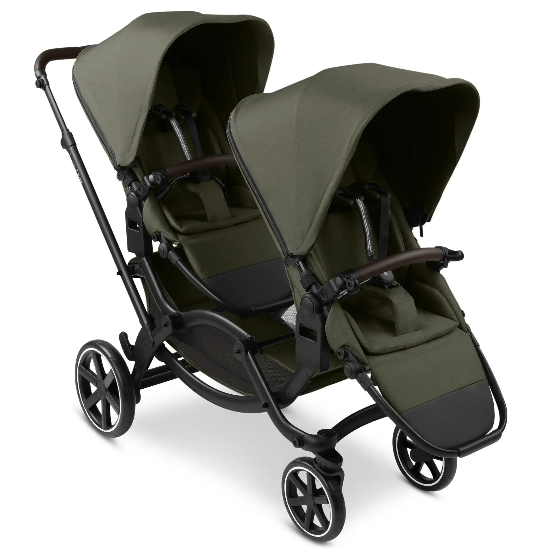 geschwisterwagen mit zwei sportsitzen hintereinander in olive grün geschwisterwagen mit zwei sportsitzen hintereinander in olive grün