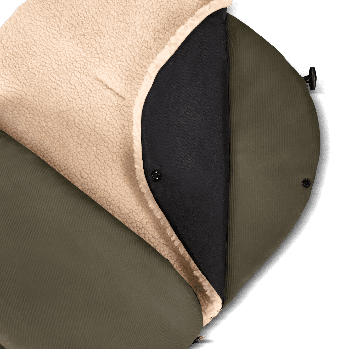 MOON Premium Winterfußsack mit Kunstfelleinsatz Moss