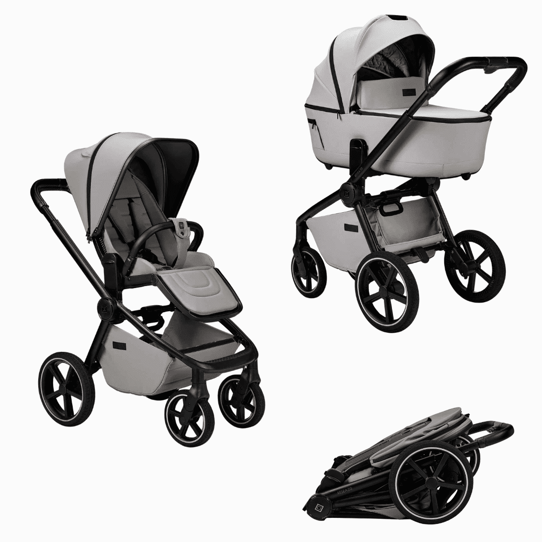 Moon RESEA 2.0 Kombikinderwagen Ghost inkl. GRATIS Wickeltasche, Fußsack, Handmuff und Adapter