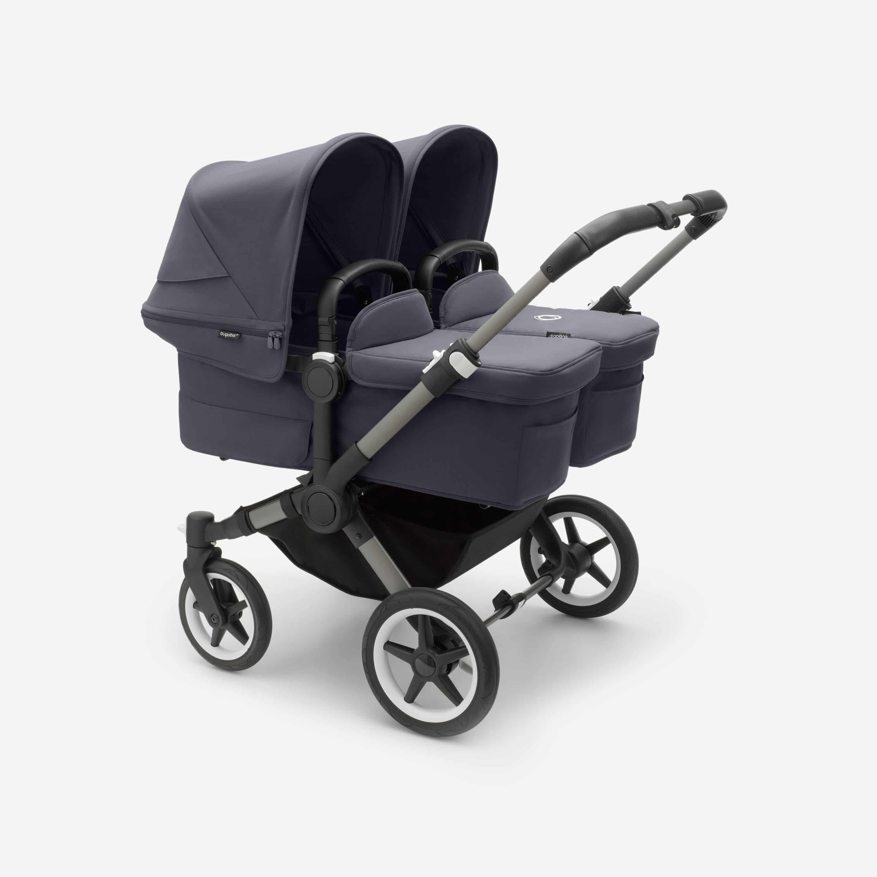 Bugaboo Donkey5 Twin graphit/ sturmblau - Zwillingskinderwagen Bugaboo Donkey5 Twin graphit/ sturmblau - Zwillingskinderwagen