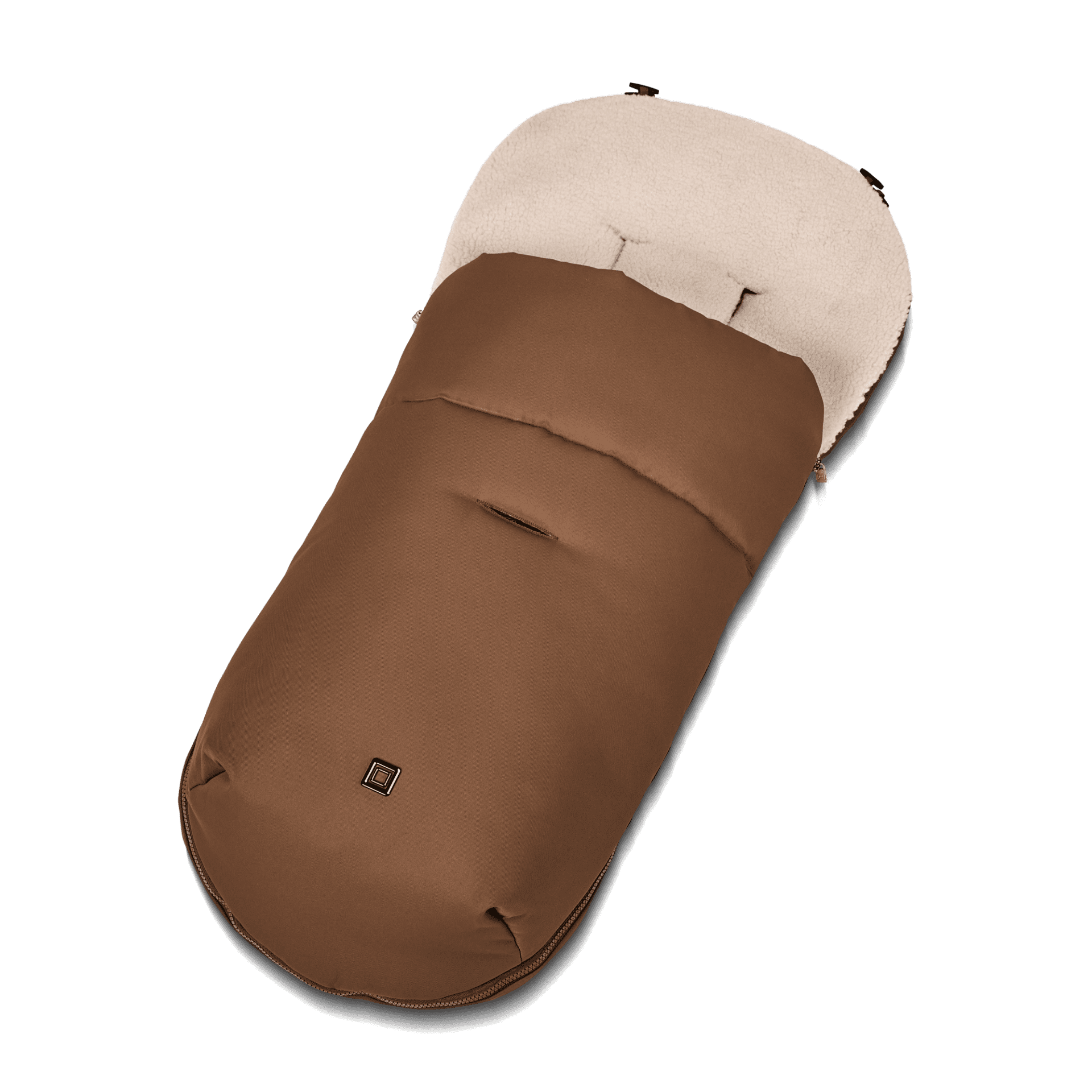 MOON Premium Winterfußsack mit Kunstfelleinsatz Cognac