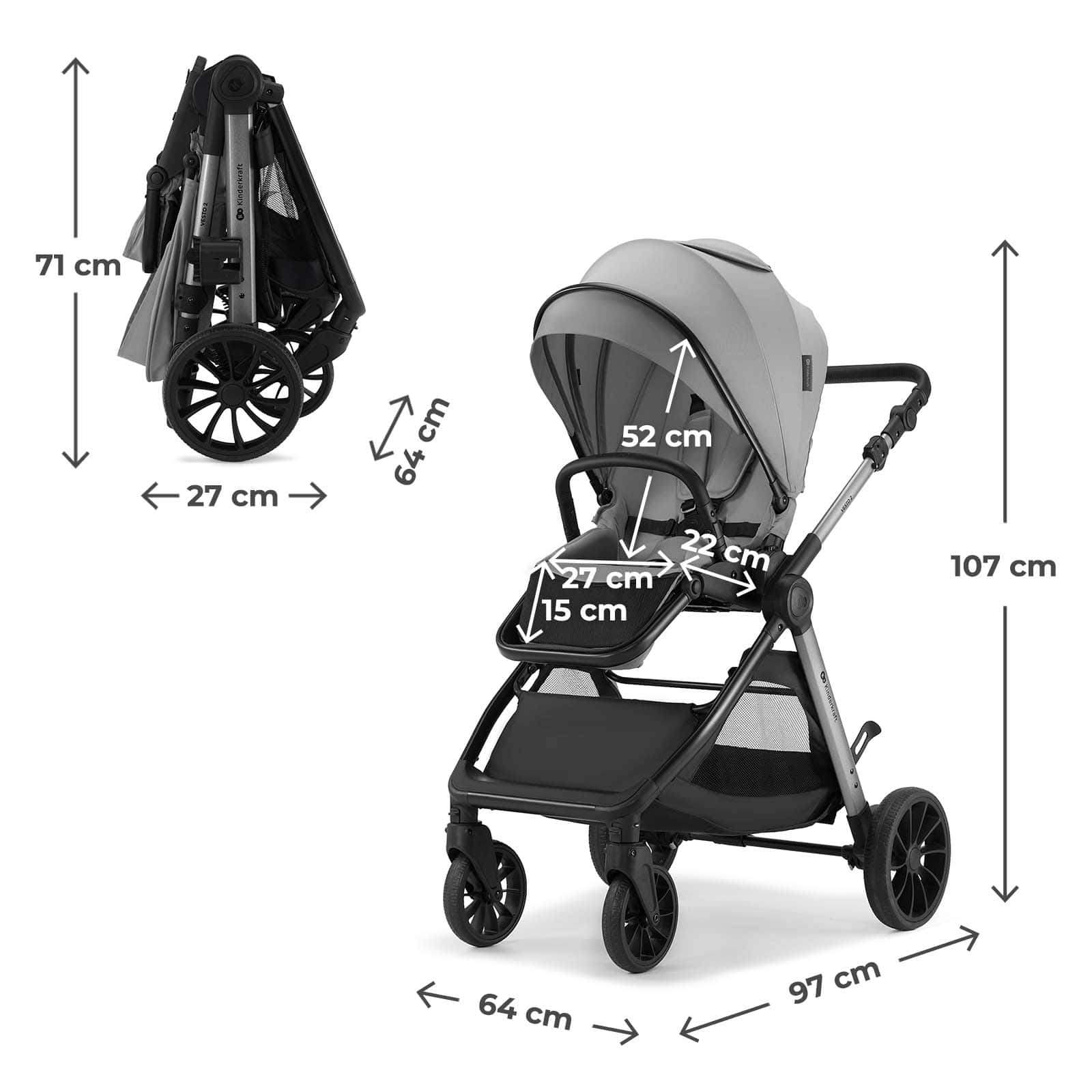 Kinderkraft VESTO 2 Grau