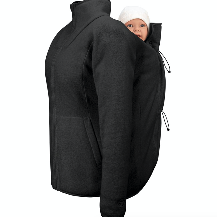 mamalila Fleecetragejacke Basel - schwarz XL
