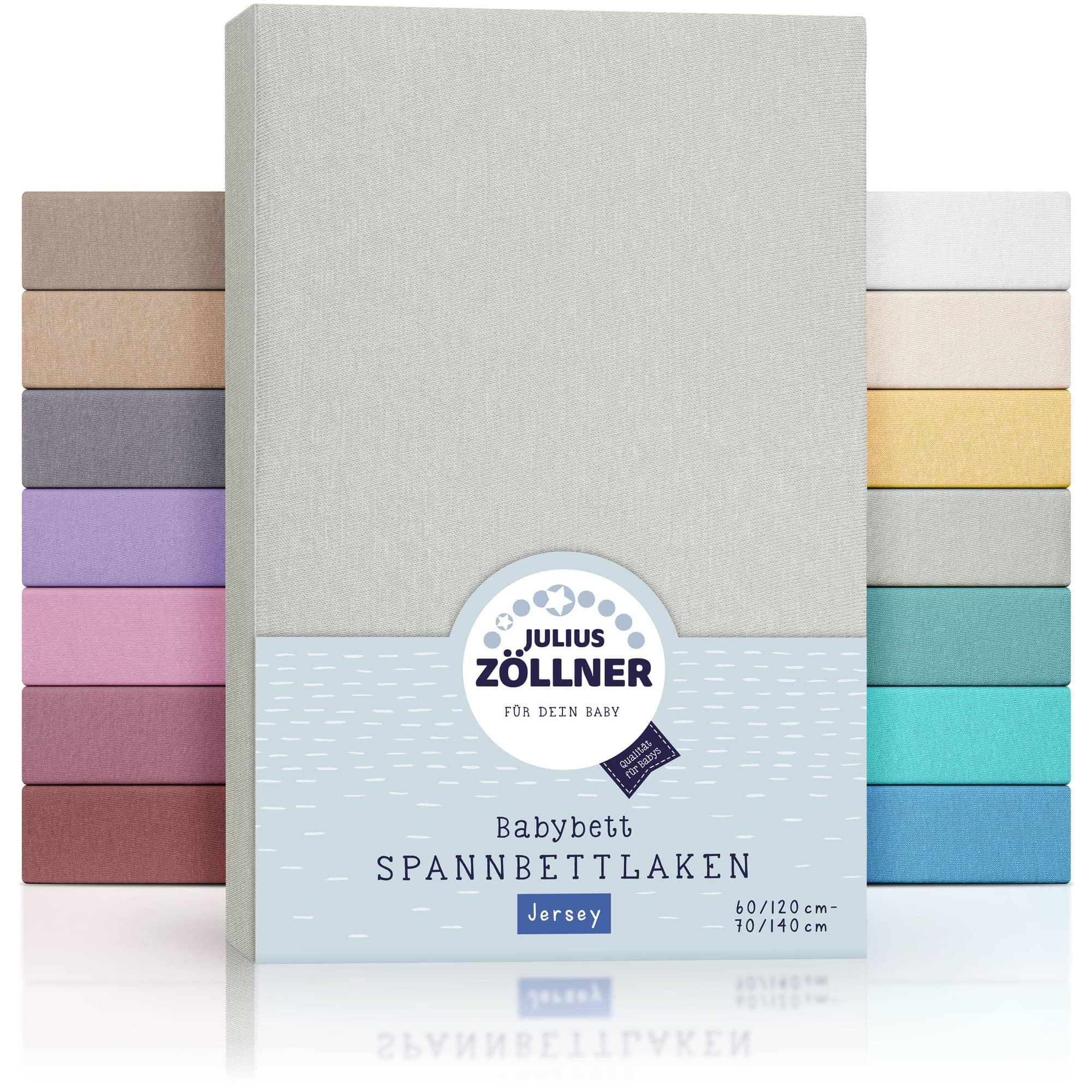 Zöllner Jersey Spannbetttuch Kinderbett 60/120 - 70/140 - hellgrau Zöllner Jersey Spannbetttuch Kinderbett 60/120 - 70/140 - hellgrau
