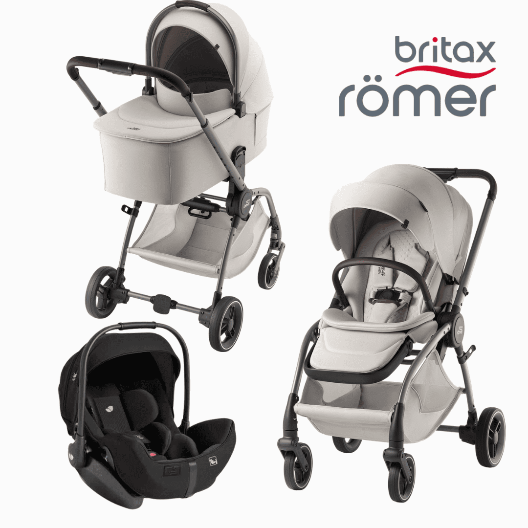 Britax Römer 3in1 Kinderwagen-Set RIO Soft Taupe inkl. i-Level Pro Babyschale Eclipse
