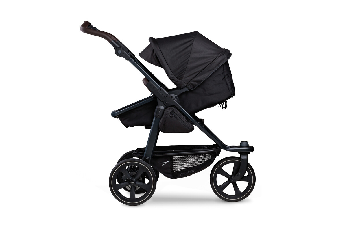 TFK Mono 2 Kombikinderwagen inkl. gratis Wickelrucksack Luftkammerräder - schwarz