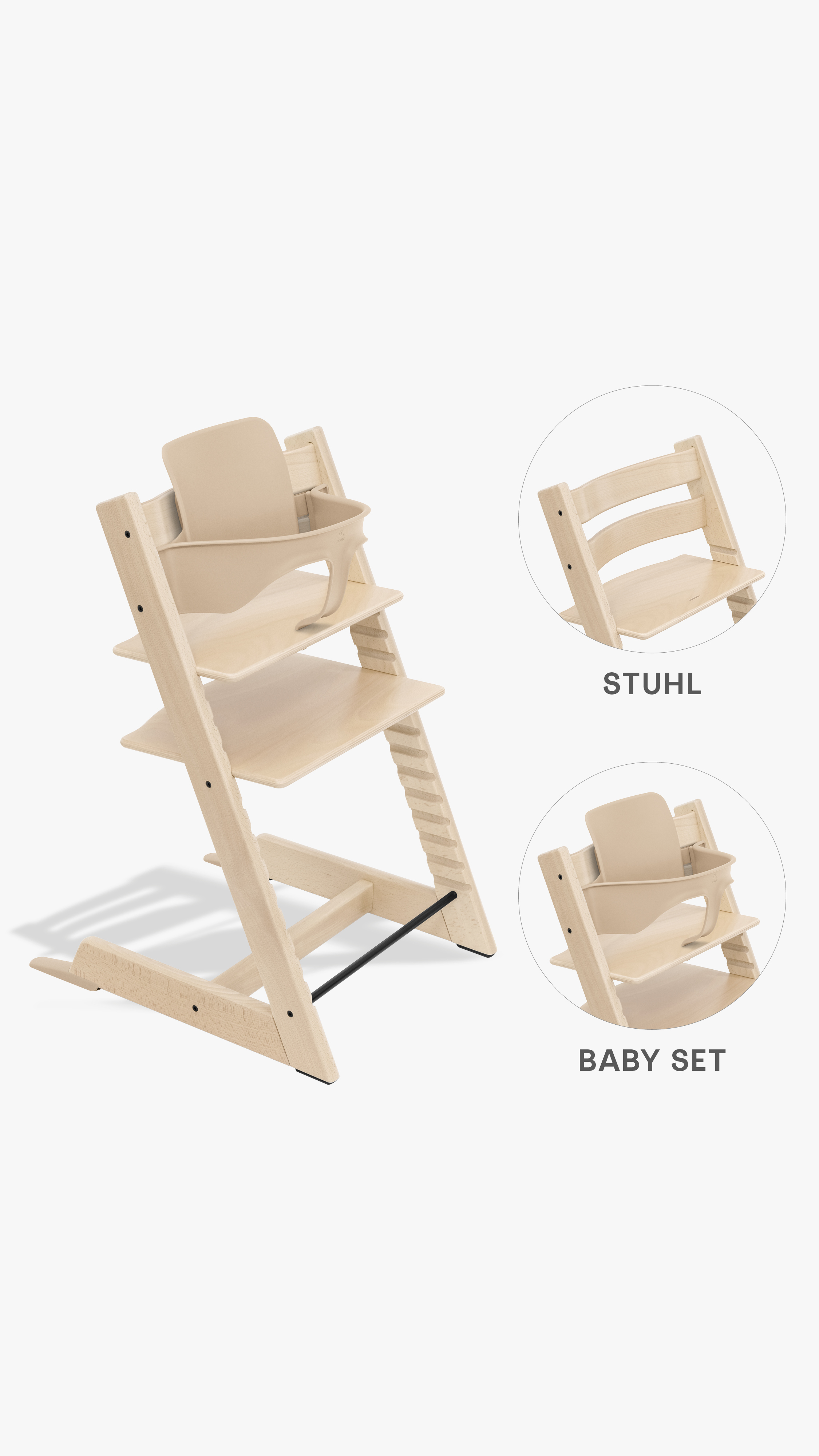 Stokke Tripp Trapp Hochstuhl + Baby-Set