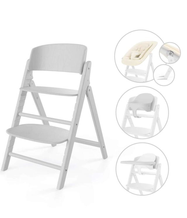 Cybex 4in1 Click&Fold Hochstuhl-Set All White – Jetzt babybrands.de: 4in1 Hochstuhl All White von Cybex: von Geburt bis 99 Jahre. Inkl. Bouncer, Baby Set & Tablett. Ergonomisch, faltbar & aus nachhaltigem Holz gefertigt.