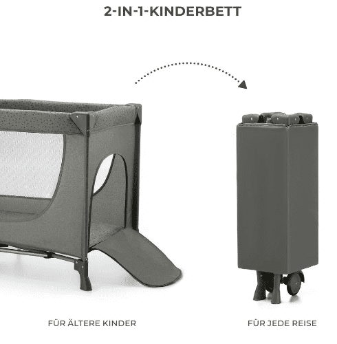 Kinderkraft 2in1 Reisebett JOY 2 dunkelgrau Kinderkraft 2in1 Reisebett JOY 2 dunkelgrau