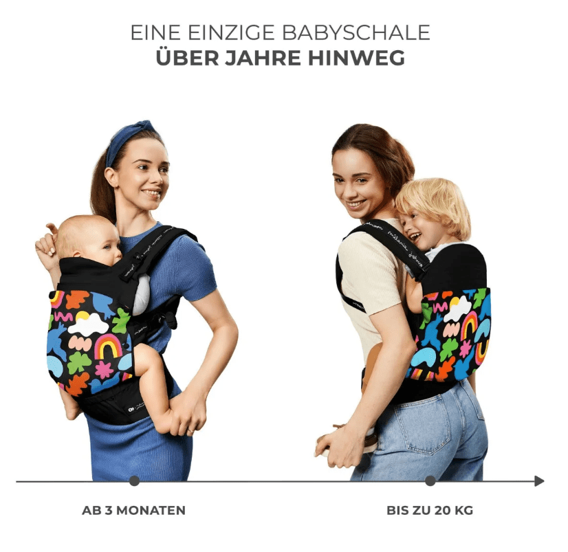 Kinderkraft Babytrage HUGGY happy shapes
