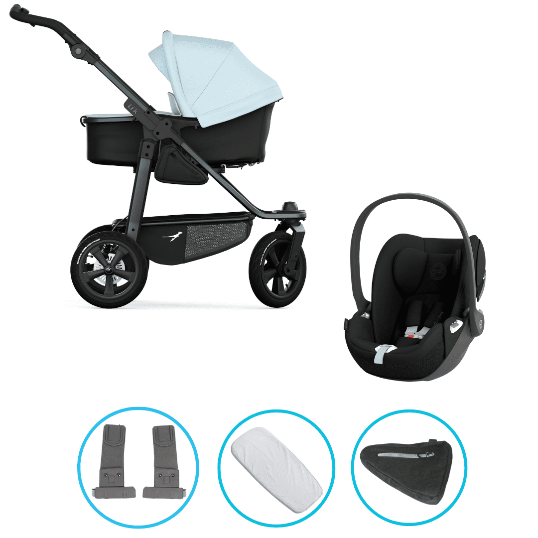 TFK Mono 3 3in1 Kinderwagen Set Blau mit Cybex Cloud T i-Size Sepia Black & TFK Mono Adapter – Entdecke das tfk mono3 3in1 Kinderwagen Set Blau mit CYBEX Cloud T i-Size Sepia Black & TFK Mono Adapter. Flexibles Travel-System, All-Terrain-Räder, komfortable Liege- & Sitzpositionen – perfekt für Spaziergänge, Joggen und Abenteuer