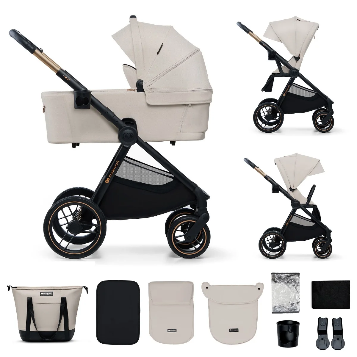 Kinderkraft Nea 2 Kombikinderwagen beige Kinderkraft Nea 2 Kombikinderwagen beige