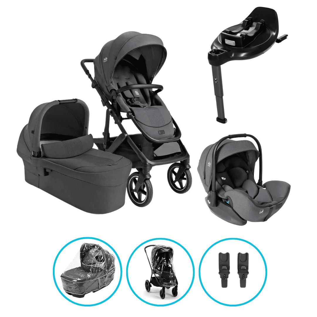 Joie Signature Vinca 7in 1 Kinderwagen Set Ebony inkl. i-Level Pro Ebony + Base Encore