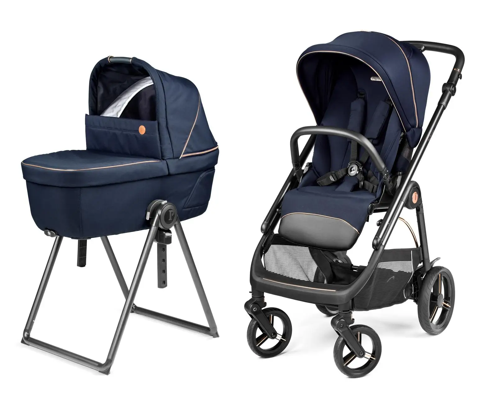 Peg Perego Veloce Kombikinderwagen Blue Shine inkl. Culla Belvedere Babywanne Peg Perego Veloce Kombikinderwagen Blue Shine inkl. Culla Belvedere Babywanne