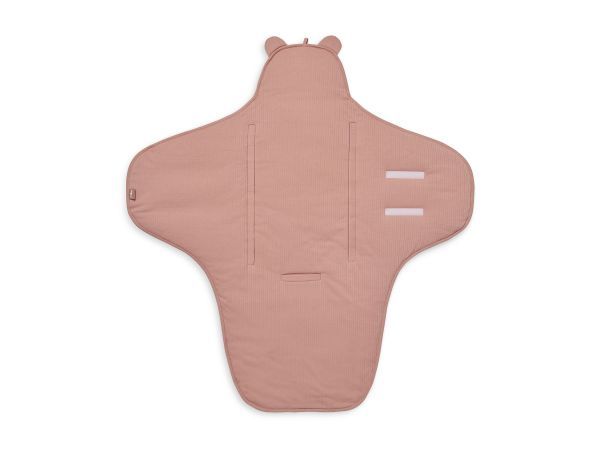 Jollein Einschlagdecke für Babyschale Basic Stripe Rosewood