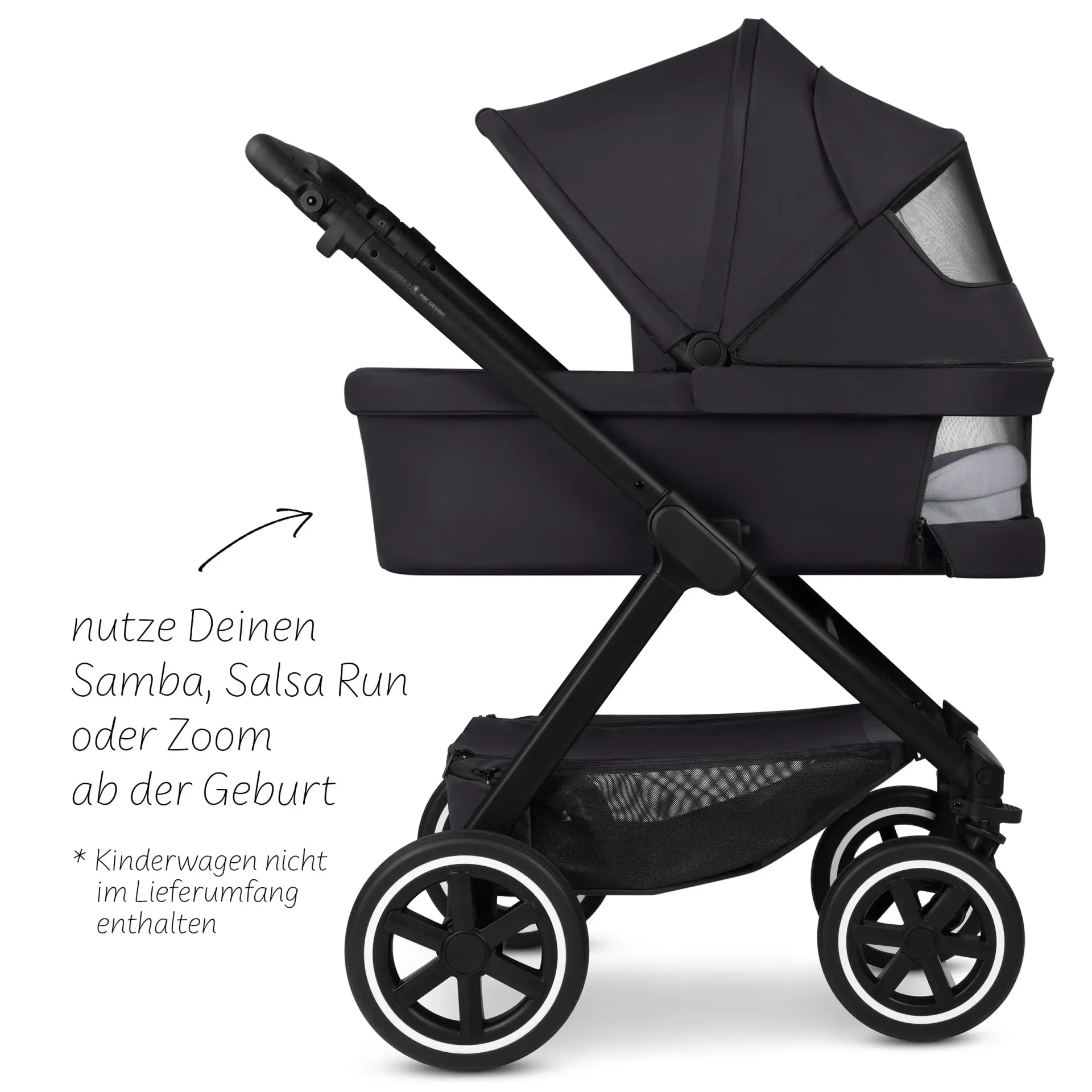 kinderwagen mit geöffneten belüftungslöchern im verdeck und in der babywanne kinderwagen mit geöffneten belüftungslöchern im verdeck und in der babywanne