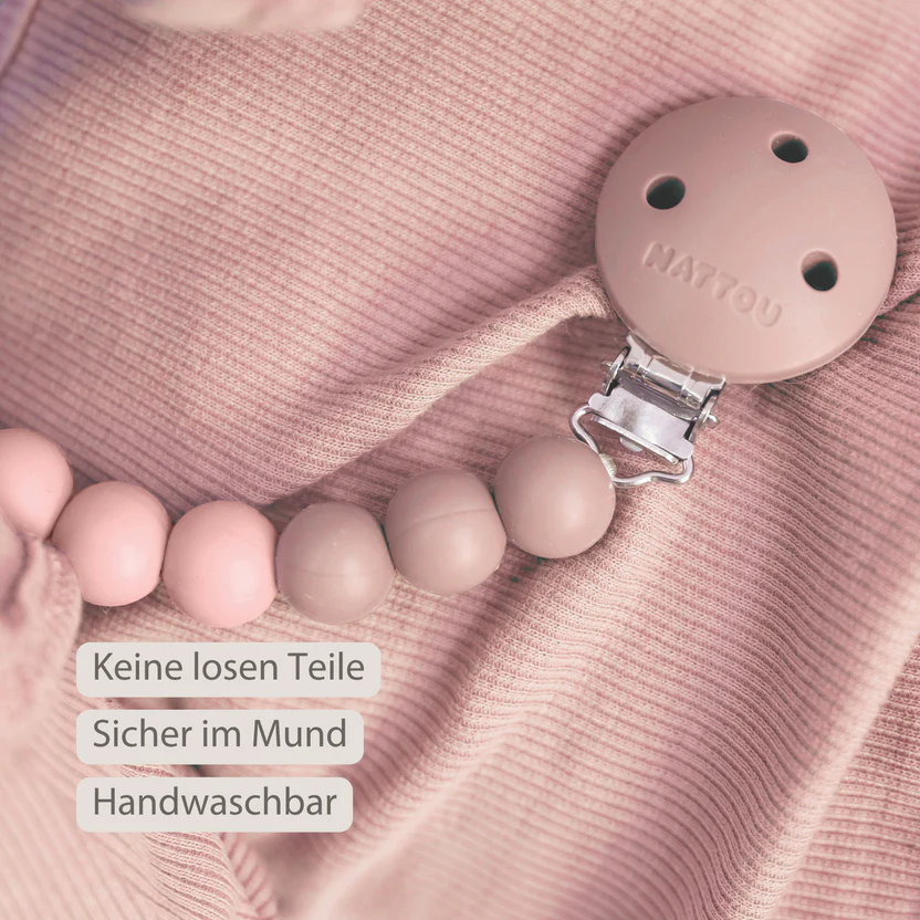 Nattou Schnullerkette Rosa