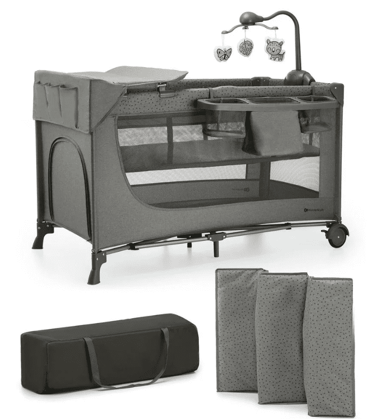 Kinderkraft 3in1 Reisebett JOY 2 dunkelgrau mit Accessoirs – JOY 2 dunkelgrau von Kinderkraft: Babybett, Reisebett & Spielplatz in einem. Inkl. Mobile, Wickelauflage & Organizer. Ideal für unterwegs & zuhause. Kinderkraft 3in1 Reisebett JOY 2 dunkelgrau mit Accessoirs – JOY 2 dunkelgrau von Kinderkraft: Babybett, Reisebett & Spielplatz in einem. Inkl. Mobile, Wickelauflage & Organizer. Ideal für unterwegs & zuhause.