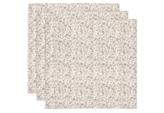 Jollein Spucktuch 3er Pack 70x70 cm Retro Flowers Jollein Spucktuch 3er Pack 70x70 cm Retro Flowers