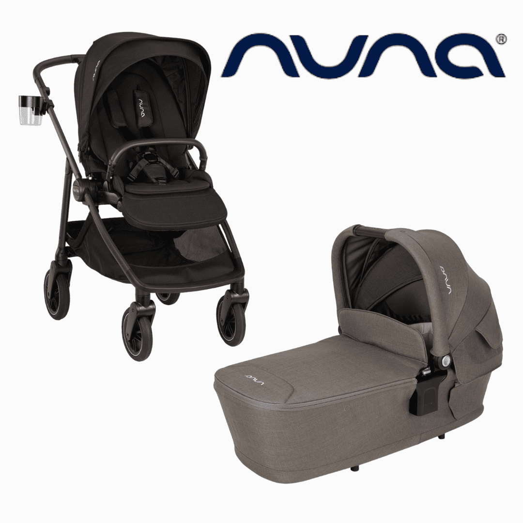 Nuna Swiv Kombikinderwagen Caviar inkl. faltbare LYTL Babywanne Granite