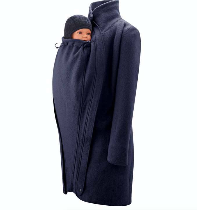 mamalila Eco-Woll-Tragemantel Oslo - navy M