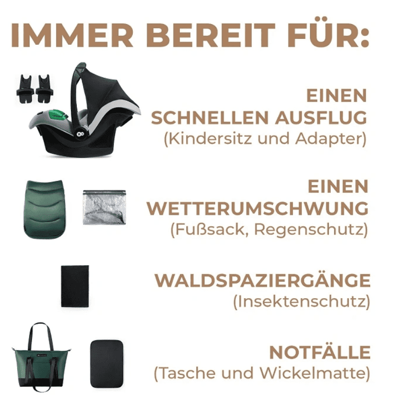 Kinderkraft Kinderwagen 3in1 PRIME 2 PRO Grün Kinderkraft Kinderwagen 3in1 PRIME 2 PRO Grün