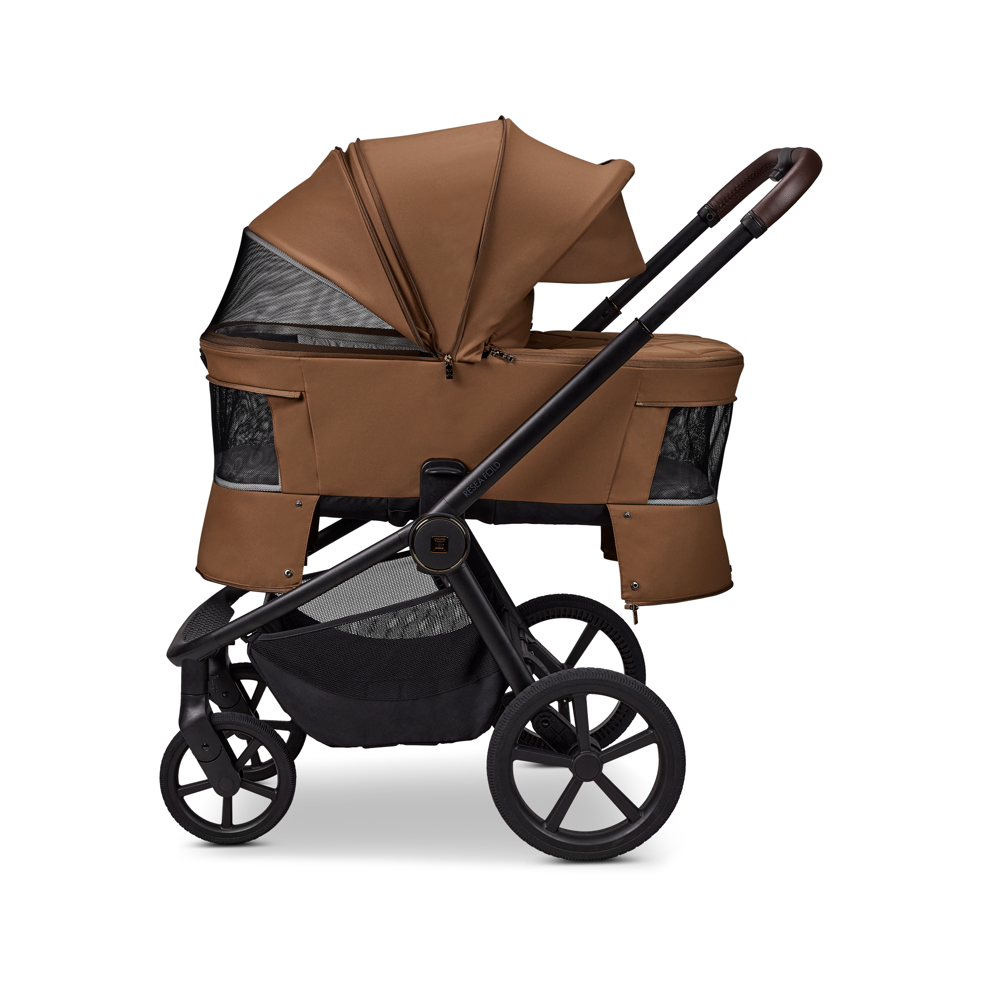 Moon RESEA Fold Kombikinderwagen Cognac