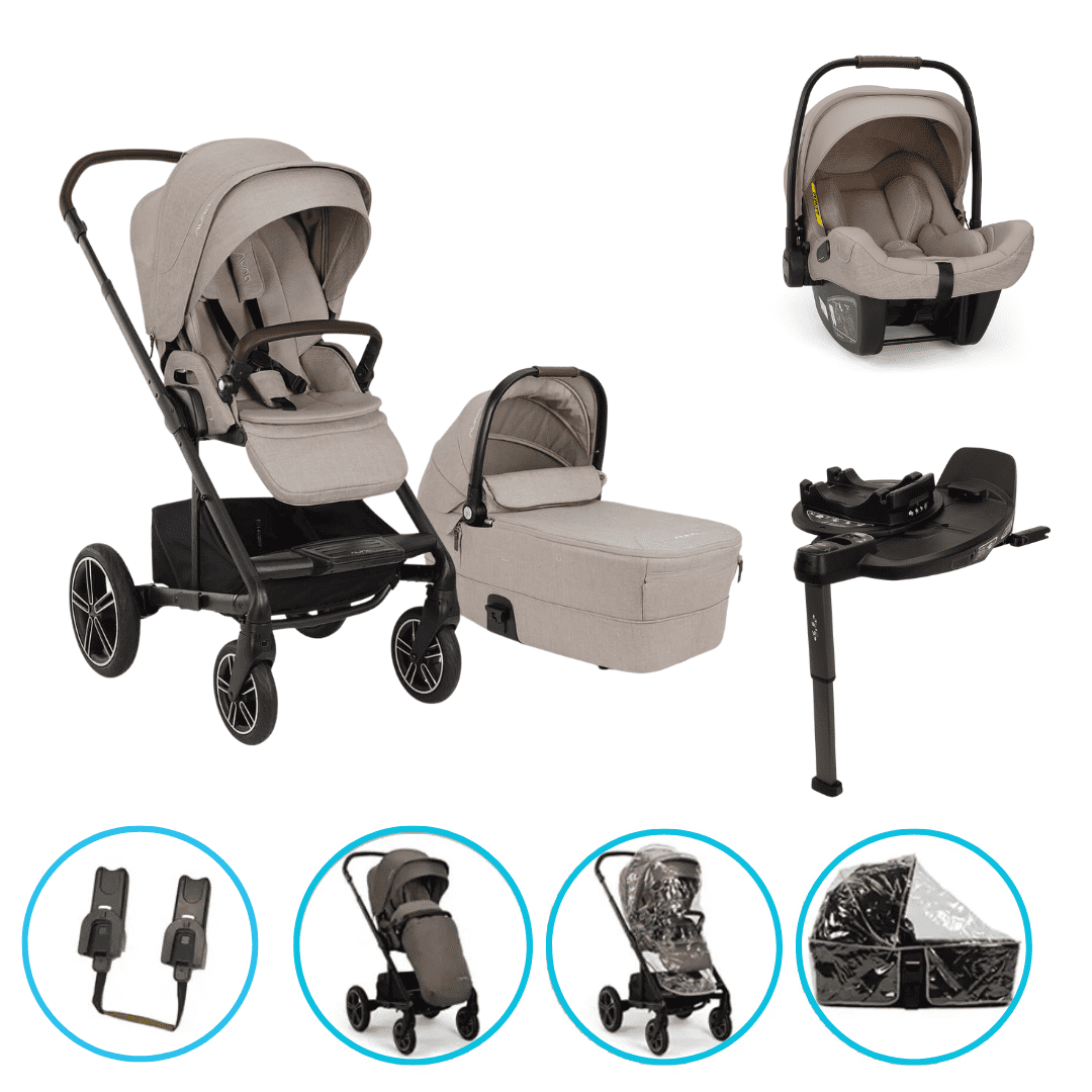 Nuna MIXX next 4in1 Kinderwagen Set Chateau inkl. Pipa Next Chateau, Base Curv und gratis Zubehör 