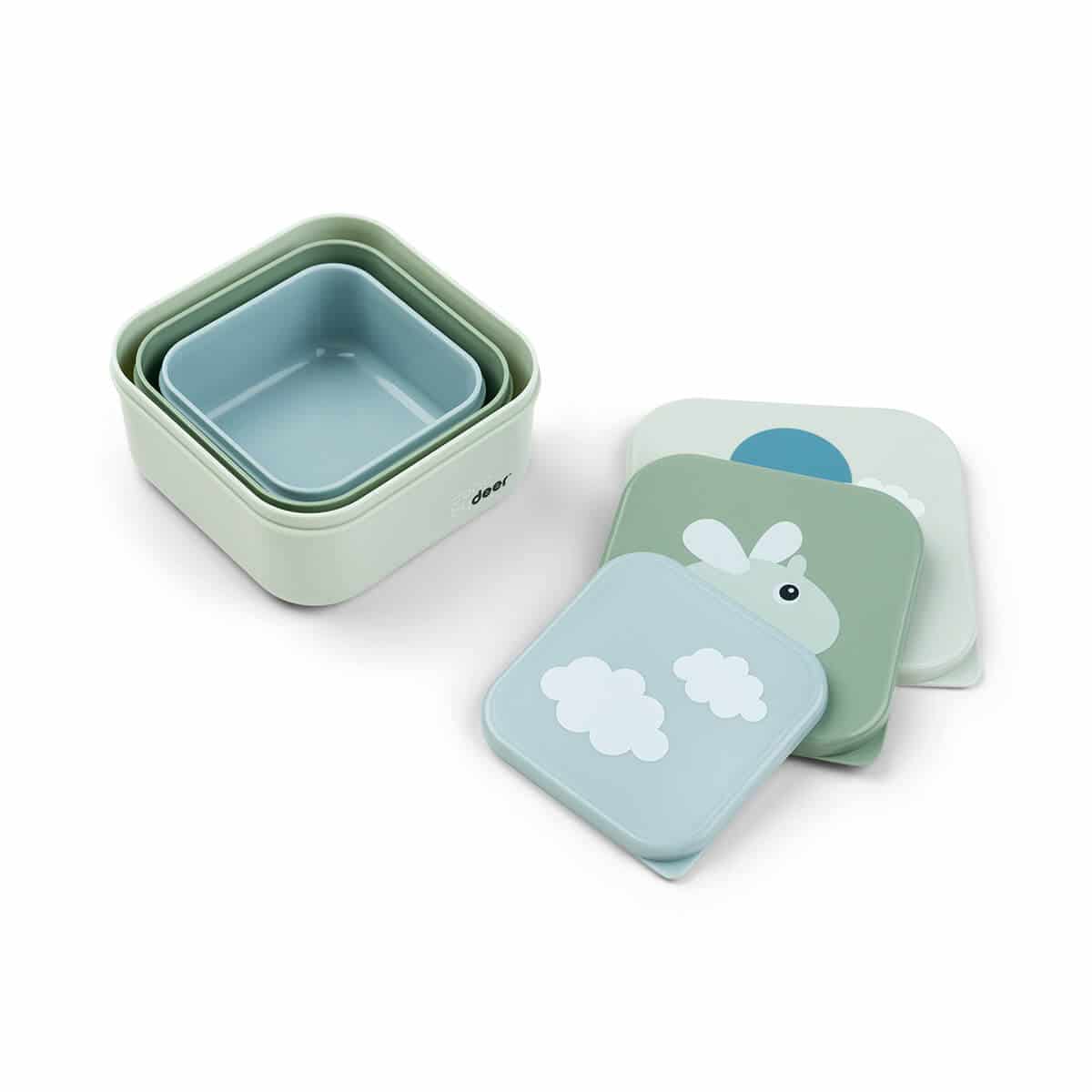 Done by Deer Snack Box Set happy clouds - green Done by Deer Snack Box Set happy clouds - green