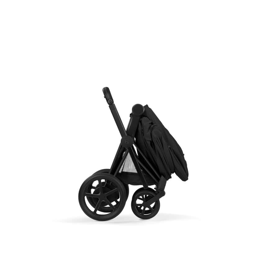 Cybex e-Priam Komfort Kinderwagen Set 4in1 Matt Black / Sepia Black inkl. Cloud T Plus Sepia Black und Base T