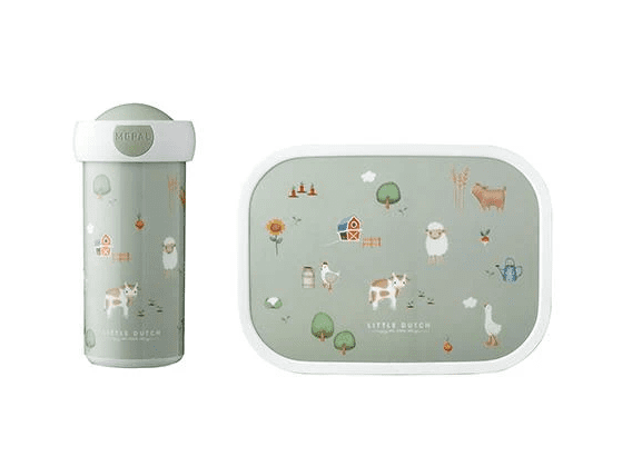 Little Dutch Lunchset Little Farm, Pop-up Flasche und Brotdose Mepal x Little Dutch Little Dutch Lunchset Little Farm, Pop-up Flasche und Brotdose Mepal x Little Dutch