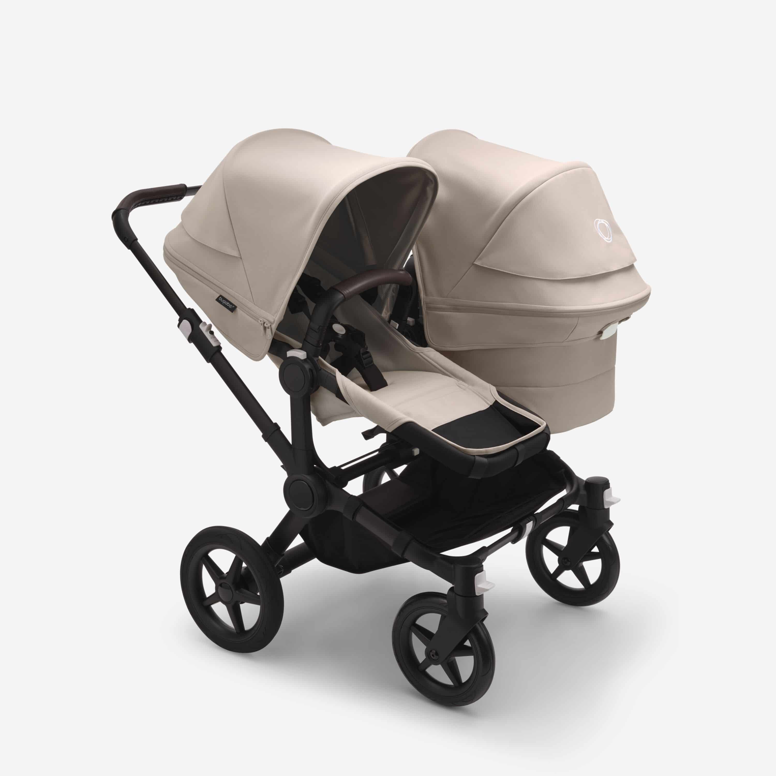 Bugaboo Donkey5 Duo schwarz/ wüstentaupe - Geschwisterwagen Bugaboo Donkey5 Duo schwarz/ wüstentaupe - Geschwisterwagen