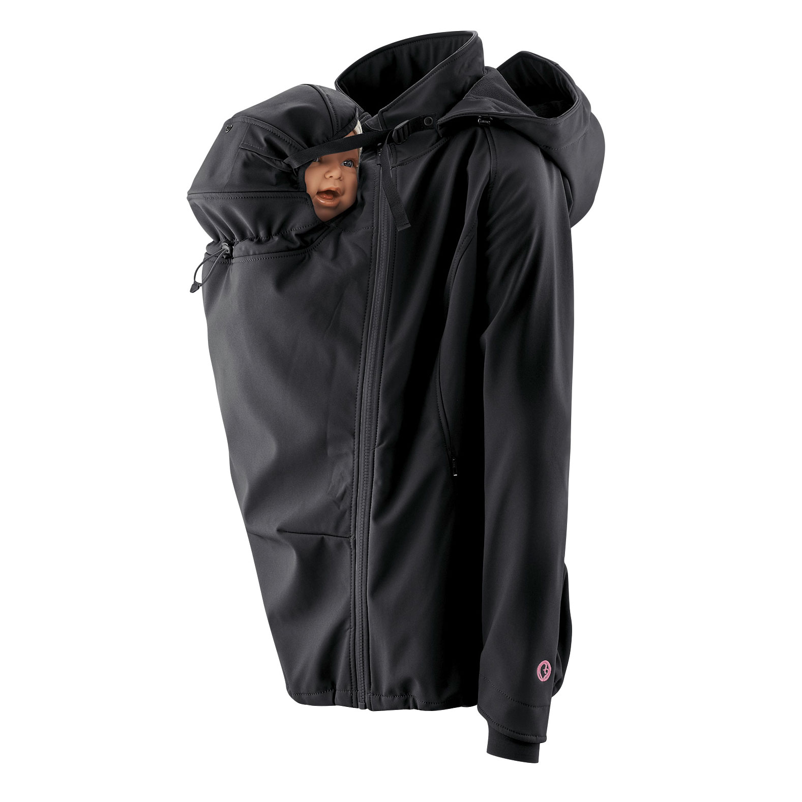 mamalila Softshell-Tragejacke Allrounder - schwarz 3XL