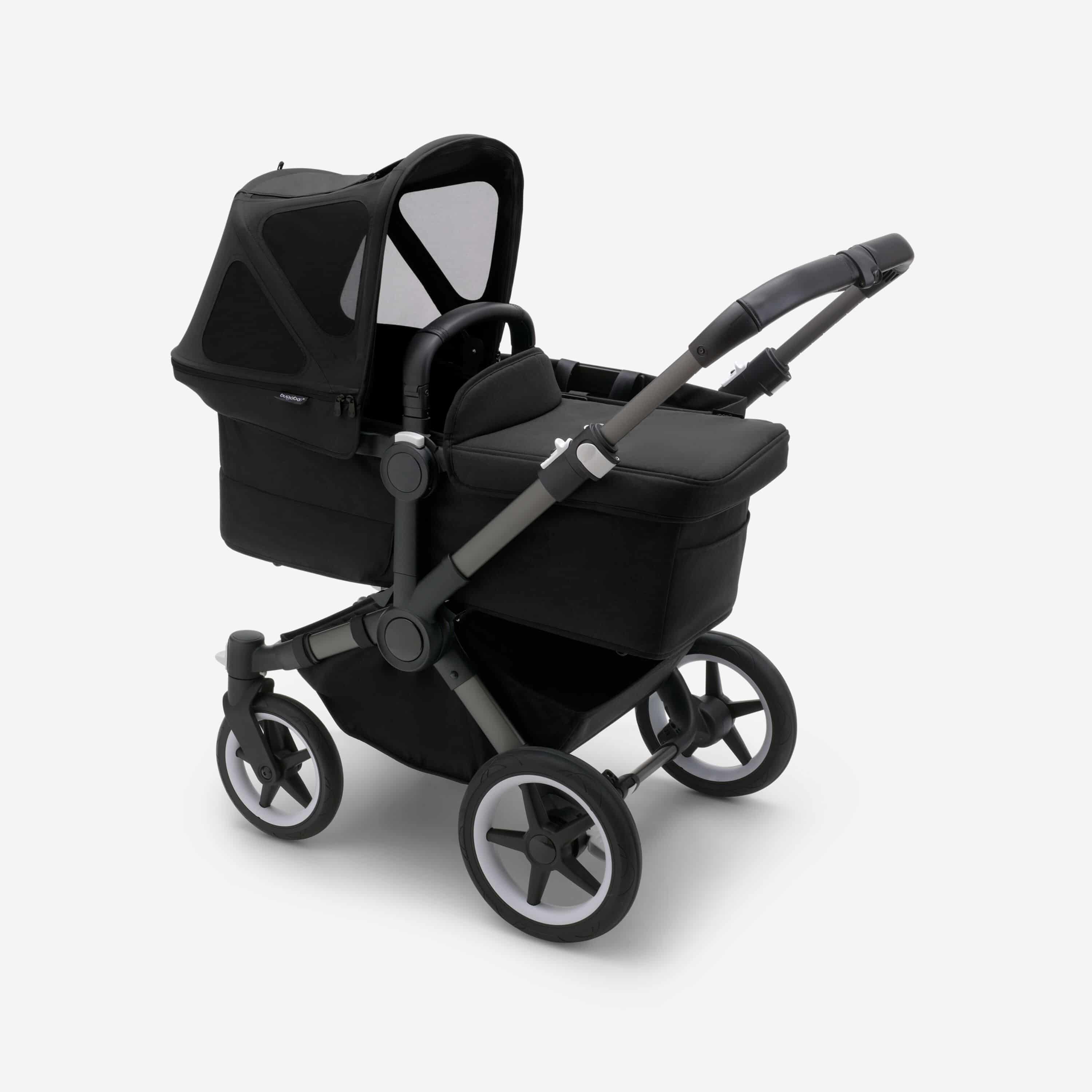 Bugaboo Donkey Sonnendach mit Lüftungsfenstern - Mitternachtsschwarz Bugaboo Donkey Sonnendach mit Lüftungsfenstern - Mitternachtsschwarz