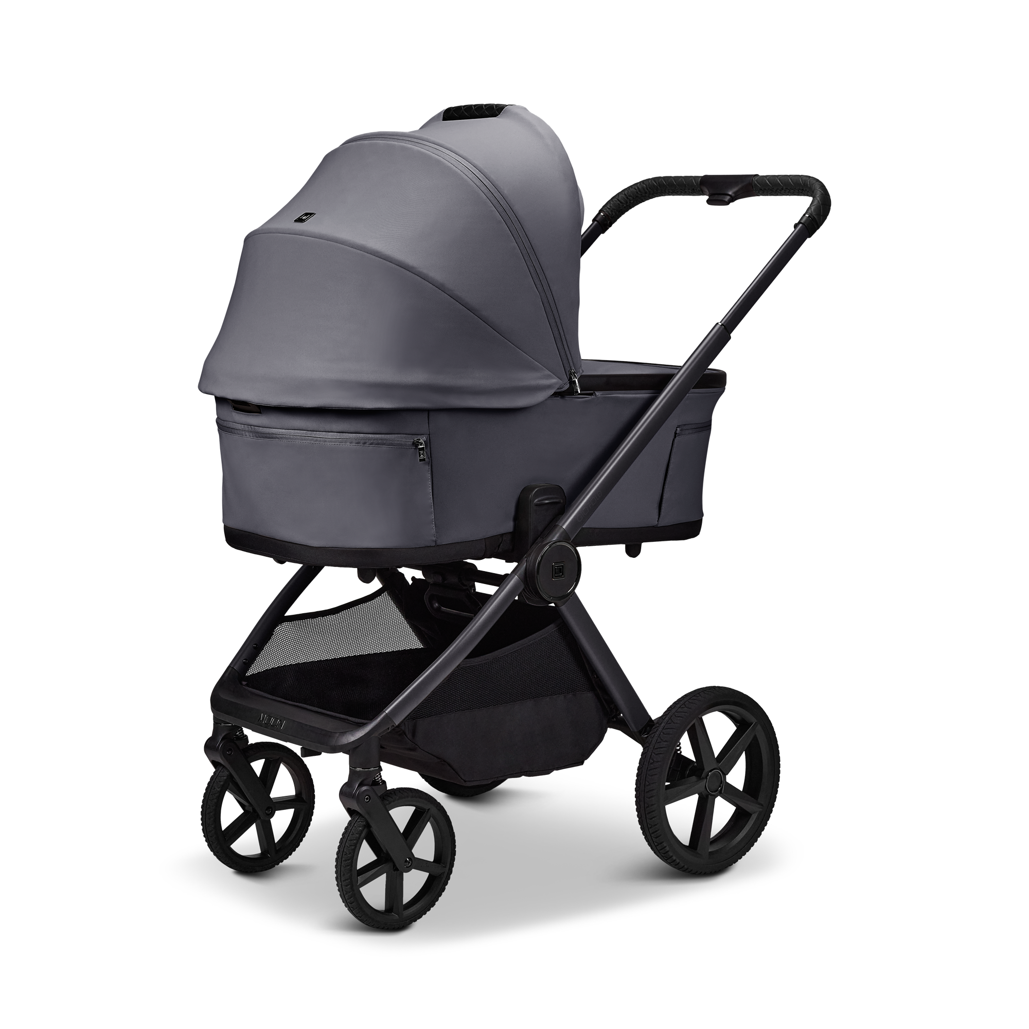 Moon GIO Fold Kombikinderwagen Graphite mit Luftreifen inkl. GRATIS Sonnensegel, Regenverdeck und Mückennetz