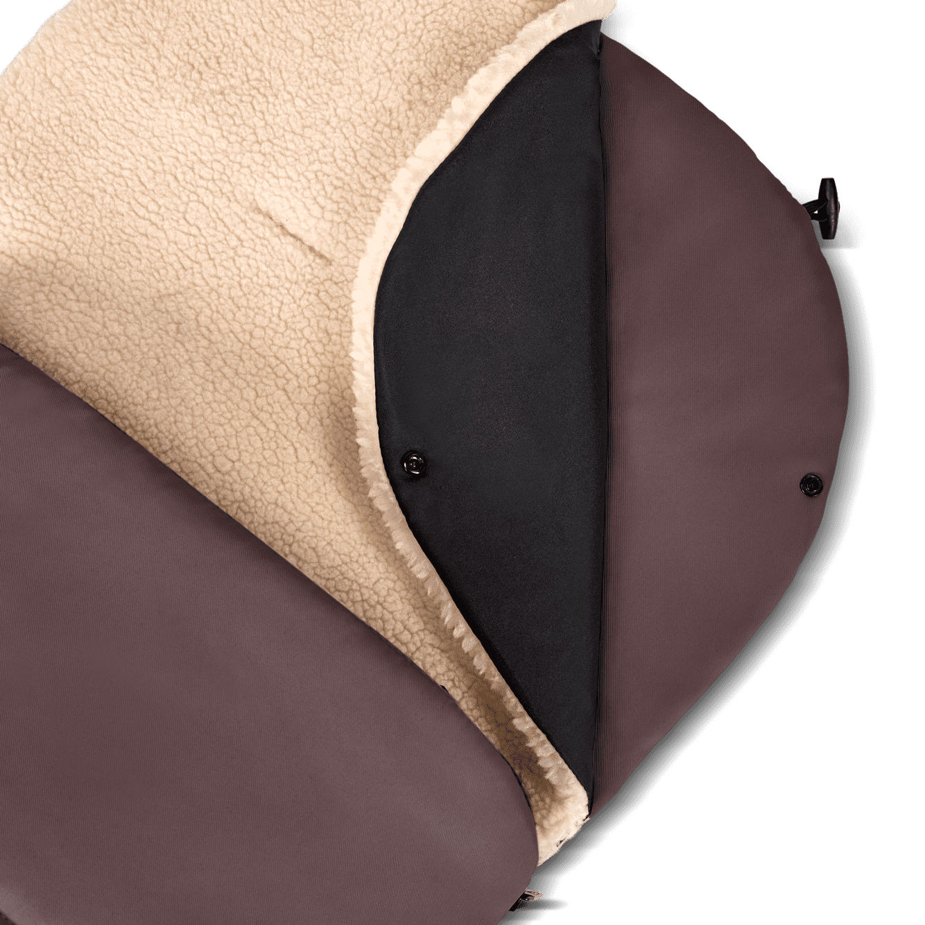 MOON Premium Winterfußsack mit Kunstfelleinsatz tonka
