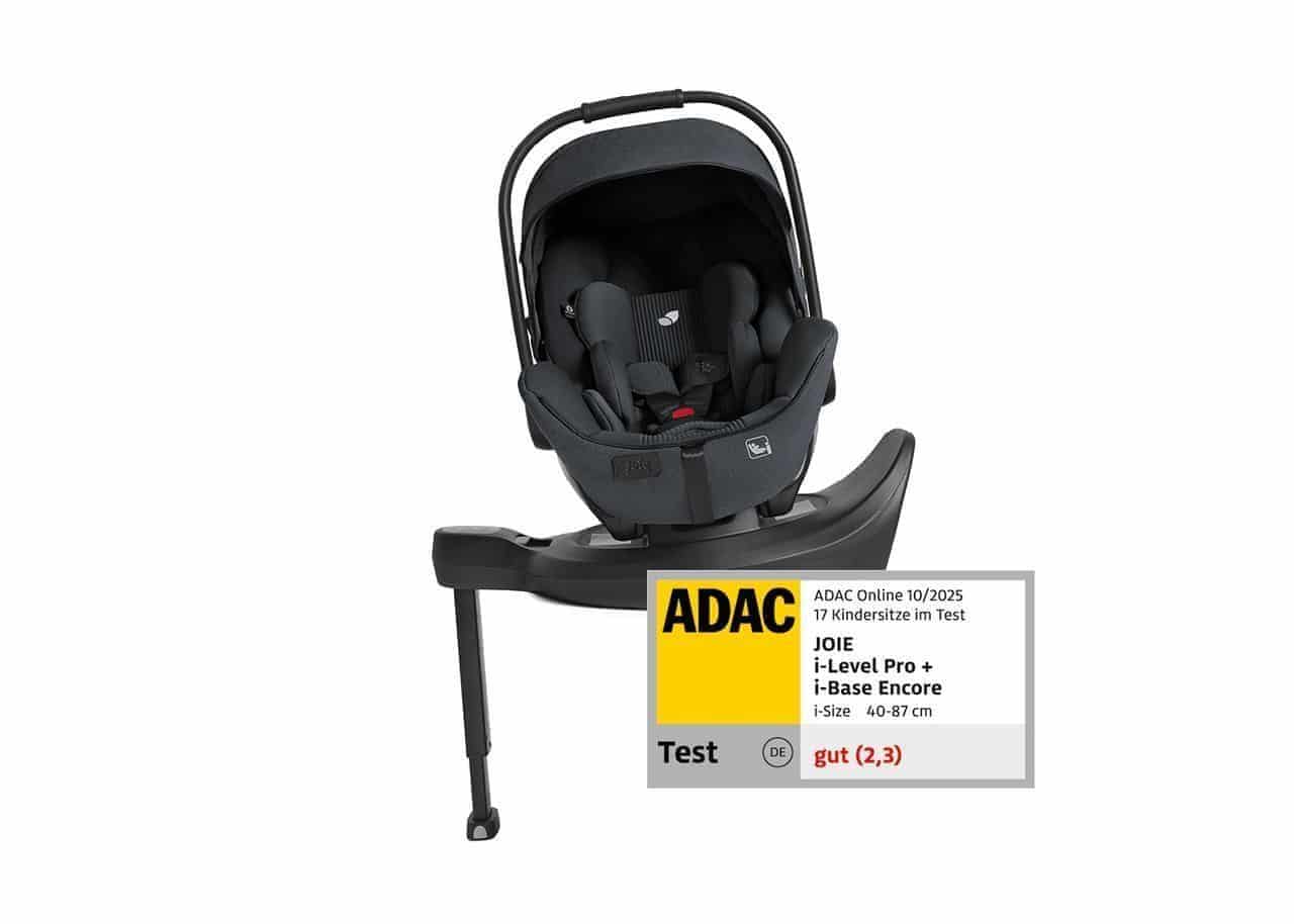 Joie Signature Vinca 4in 1 Kinderwagen Set Ebony inkl. i-Level Pro Ebony + Base Encore