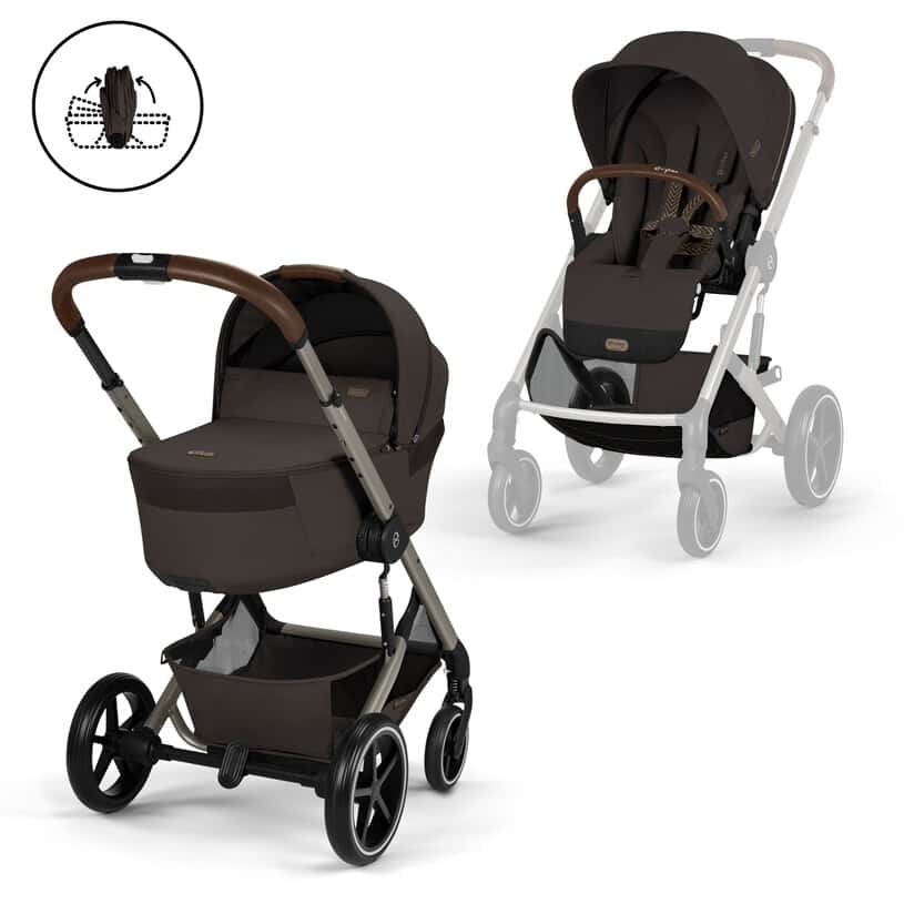 CYBEX Balios S Lux mit faltbarer Wanne - Chocolate Brown